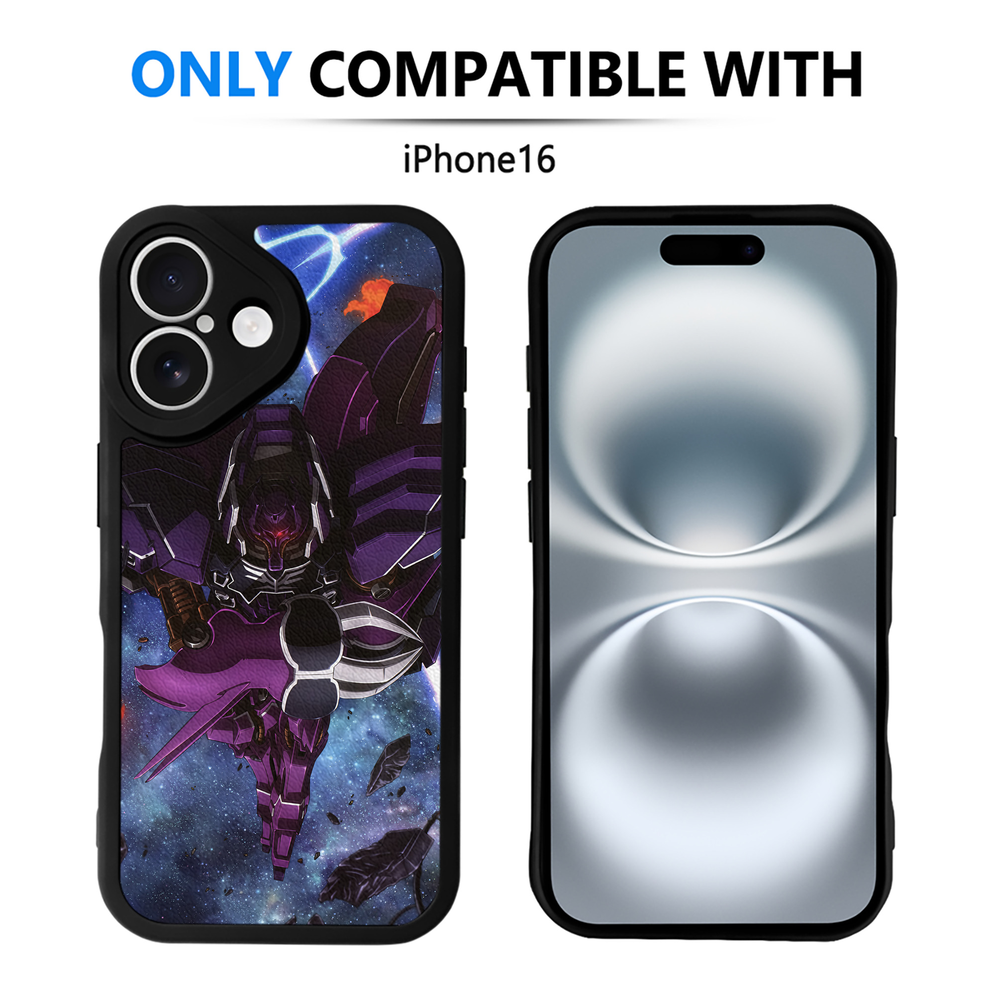 （画像用） 機動戦士ガンダム Mobile Suit Gundam 【iPhone 16シリーズ対応】シリコンスマホケース（レザー調） 材質：シリコン